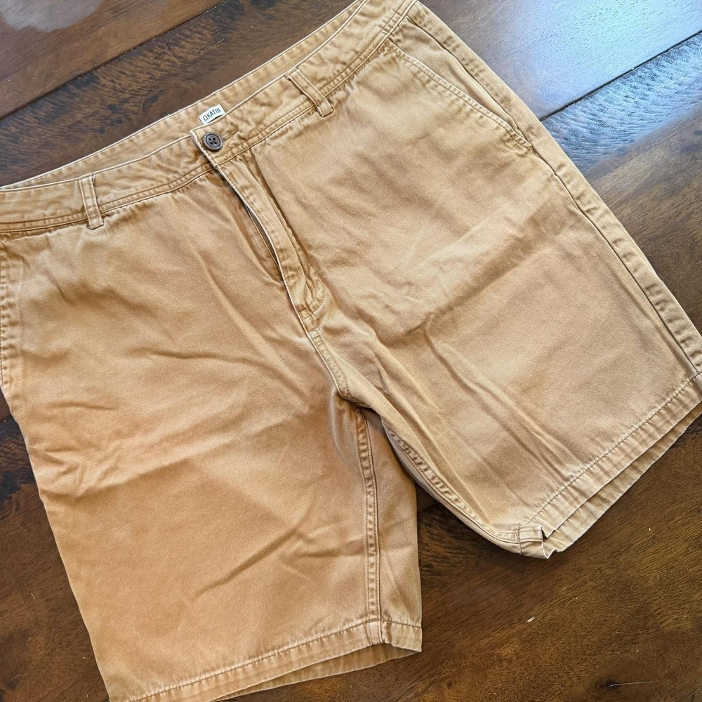 Katin Shorts Mens 38 Beige Cotton Canvas Chino Beach Surf Casual Summer 8 Inch